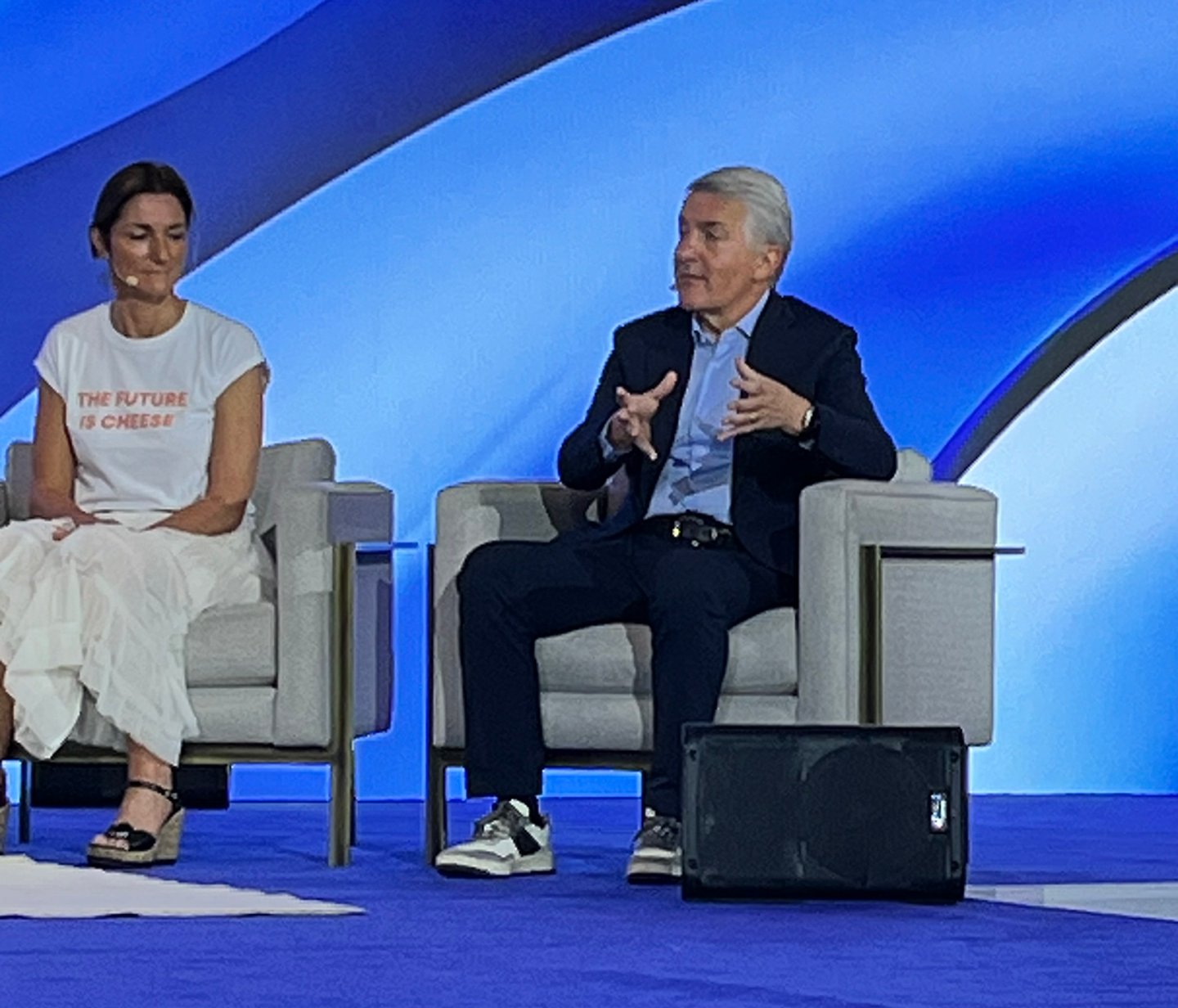 From left: Cécile Beliot-Zind, CEO, Bel Group, and Ramon Laguarta Ramon, CEO, PepsiCo