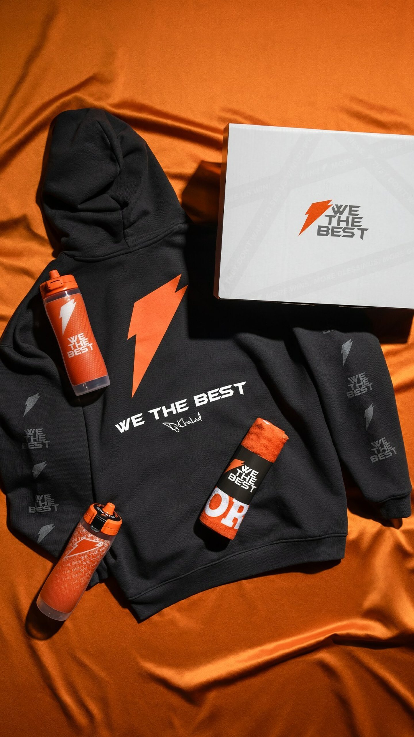 “Gatorade x DJ Khaled” Capsule Collaboration: customized Gx bottle and towel, and Jordan Brand hoodie. Credit: Gatorade/Pepsico 