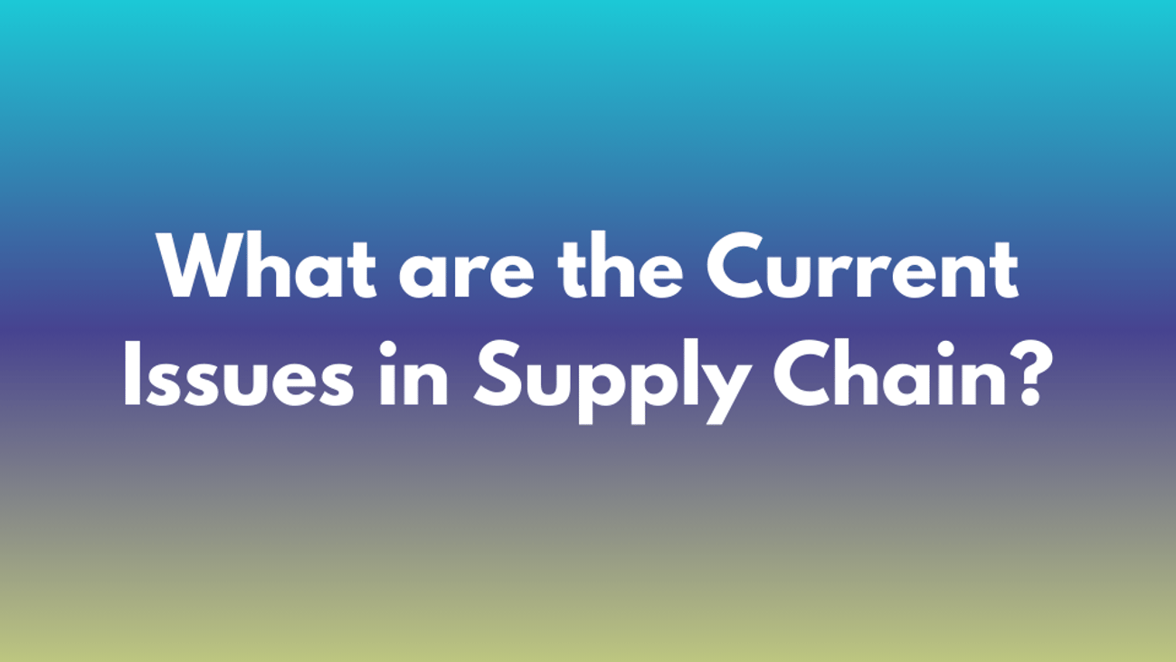 What are the current issues in supply chain